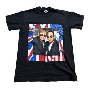 VTG Elton John Billy Joel 1995 Tour Graphic Band Tee S/L Retro Classic Music